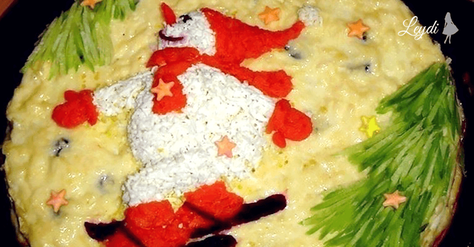 “Omletlə hazırlanan "Qar adamı" salatı